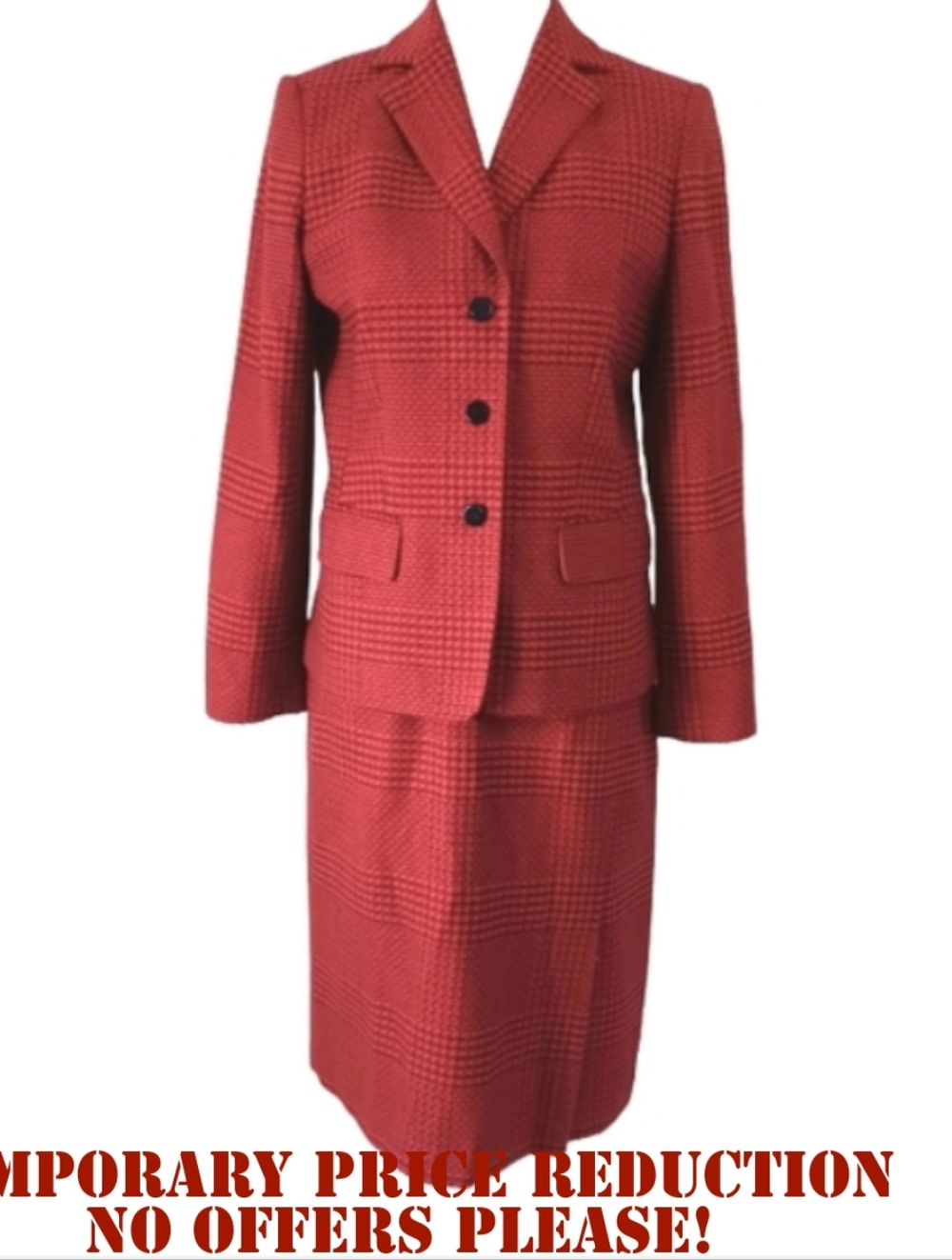 PERRY ELLIS 2 PIECE SET JACKET/SKIRT SIZE 8